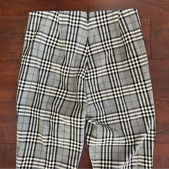 RAG & BONE Simone Pants Check Equestrian Stretch Gray Black Plaid Cropped Size 4 - Picture 5 of 10